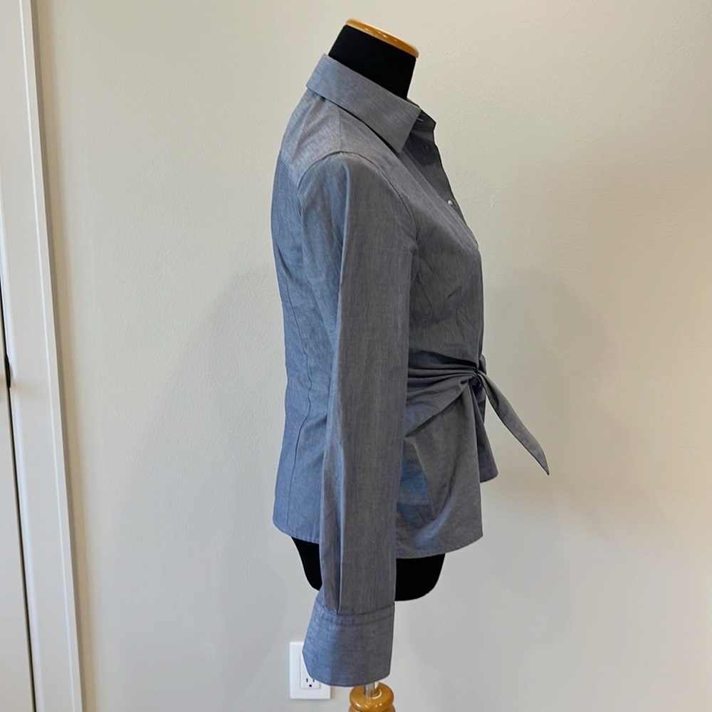 Grammar NYC Conjunction Tie Front Blouse - Picture 3 of 11
